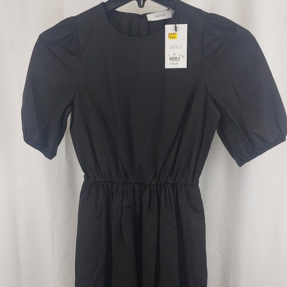 Greylin - Puff-Sleeve Tiered Midi Dress